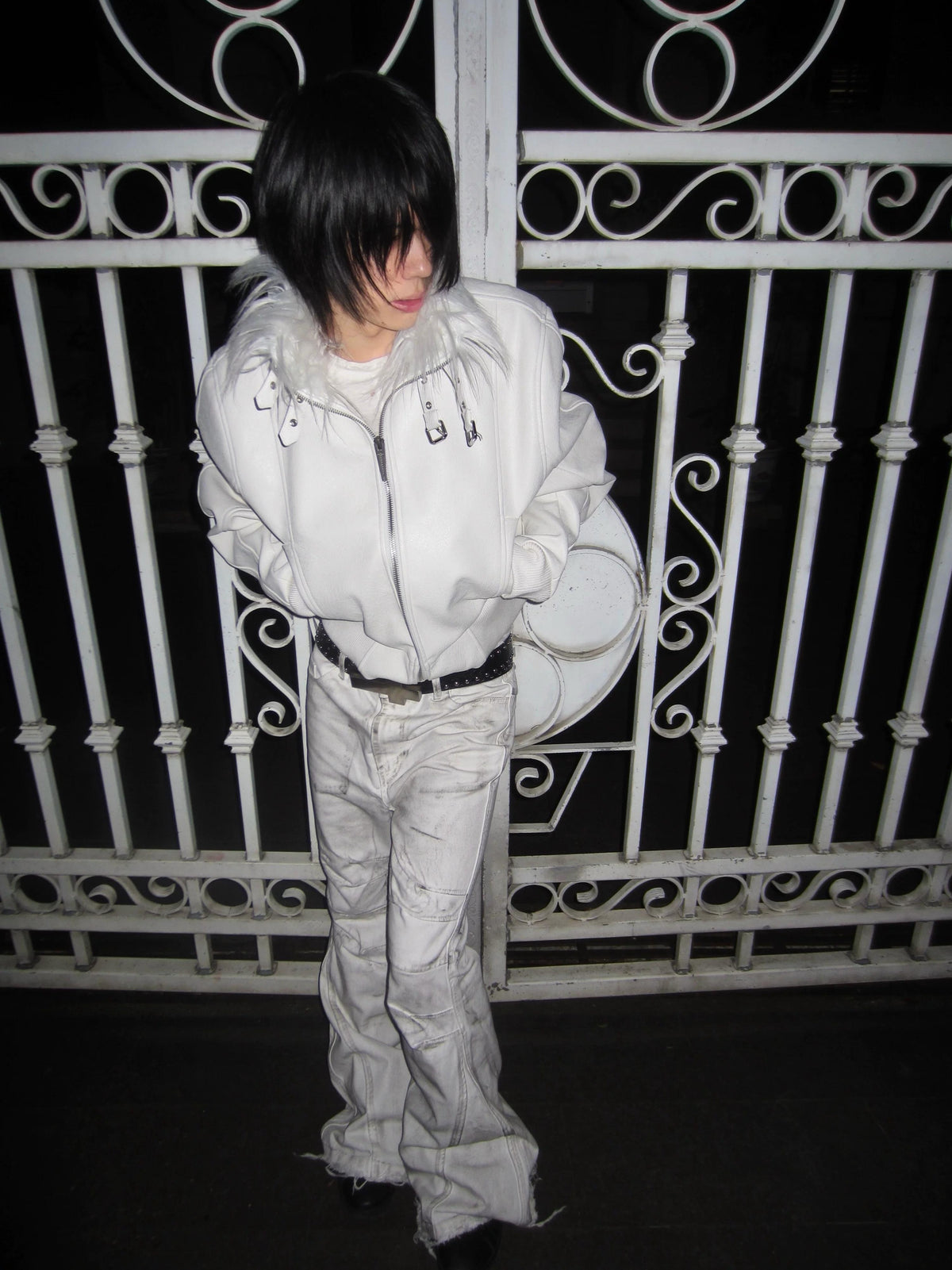 WRECKING WHITE WAX PANTS