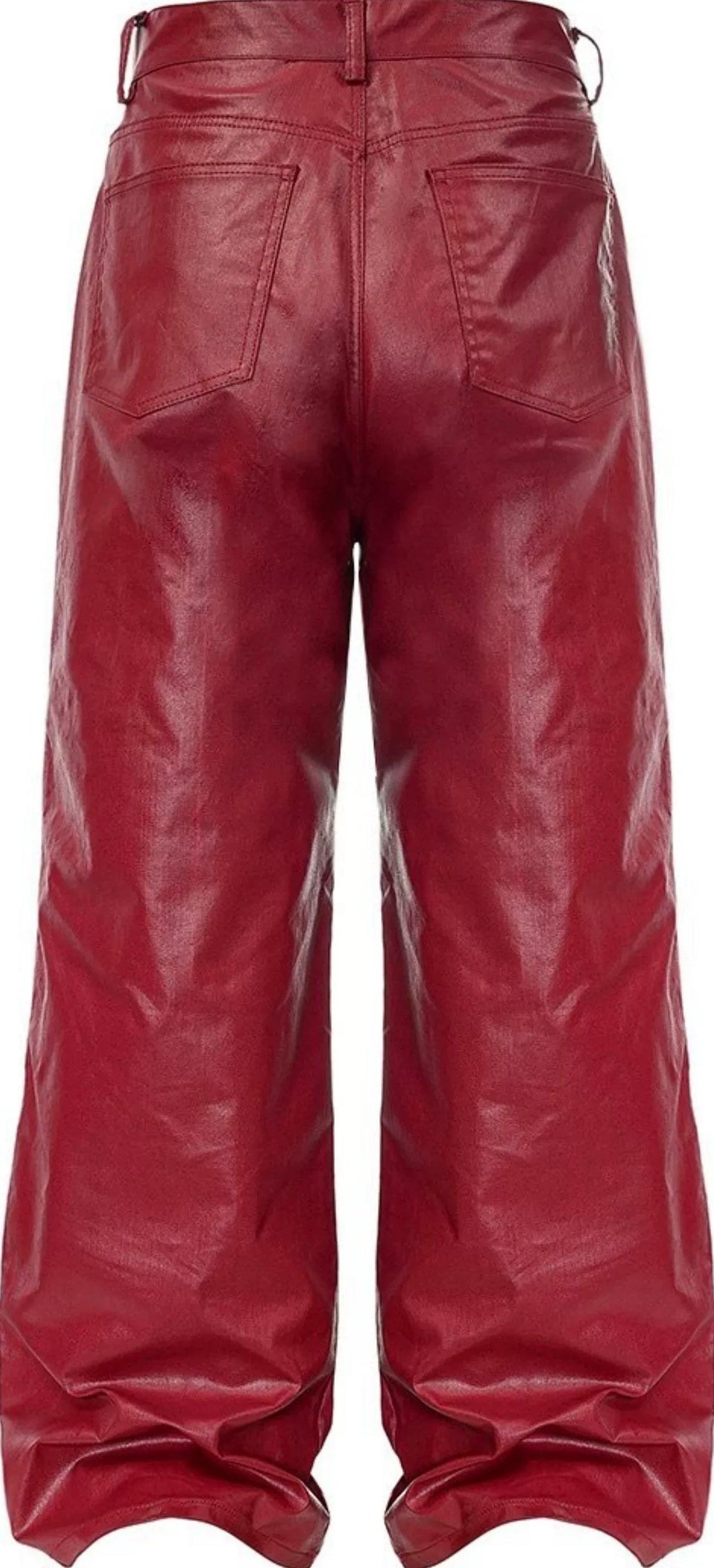 LIQUID METAL PINK COATED JEANS