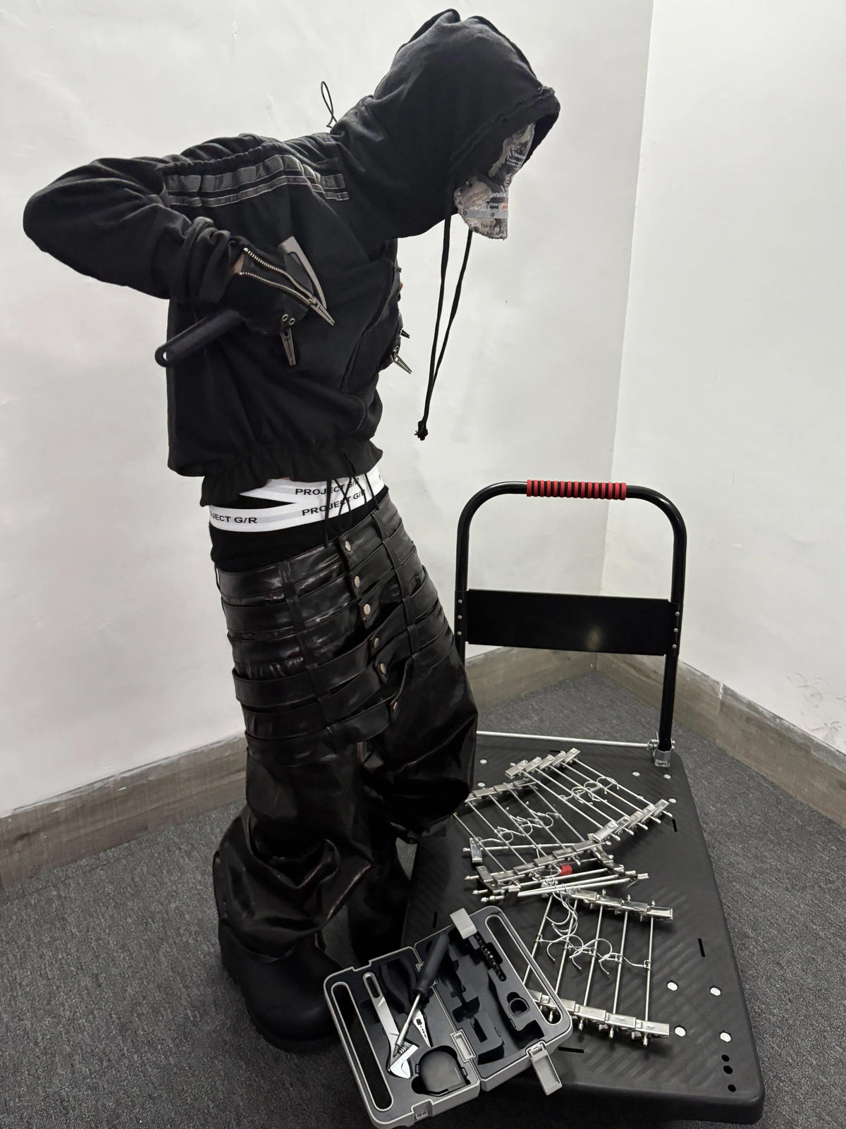 MULTI-WAIST LEATHER PANTS