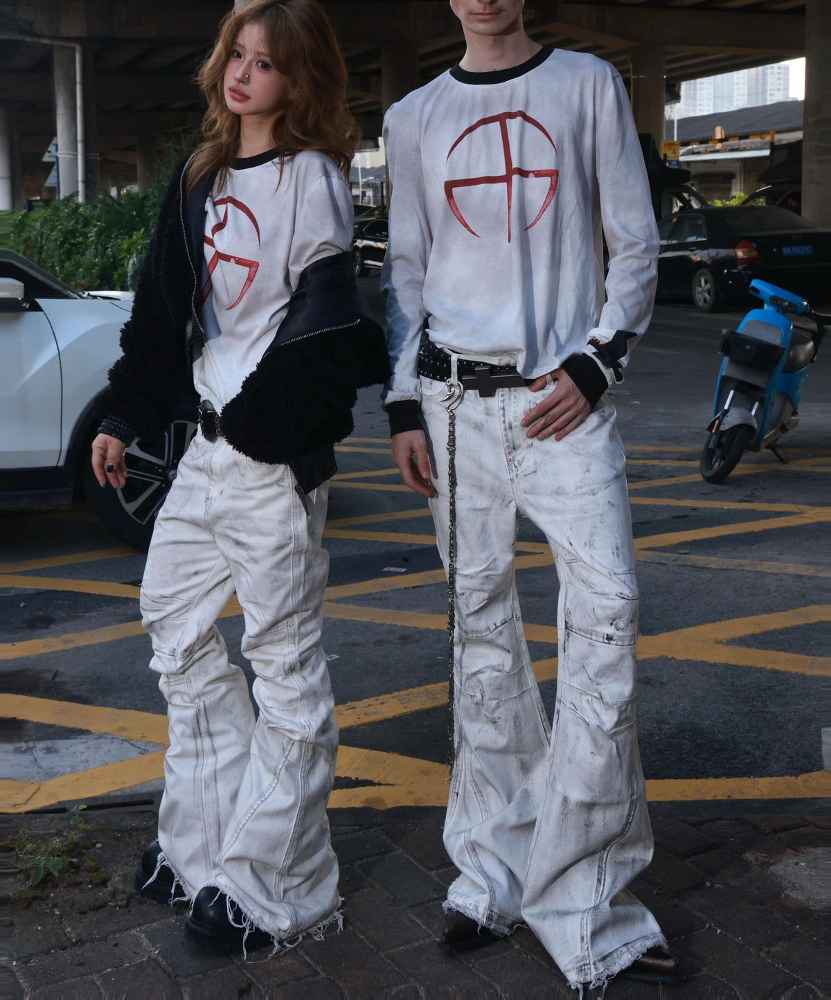 WRECKING WHITE WAX PANTS