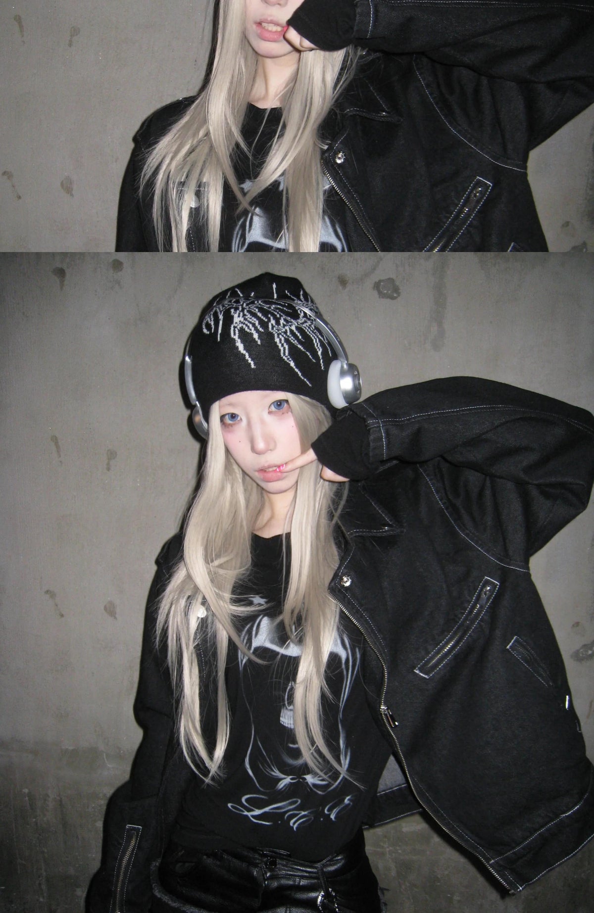 ORGANIC BONE PRINT KNIT HAT