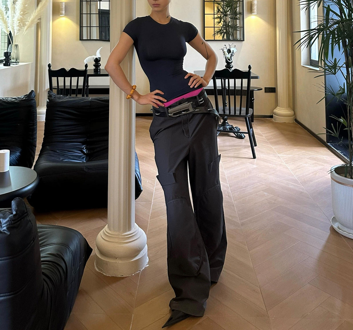 LEATHER SABER BELT