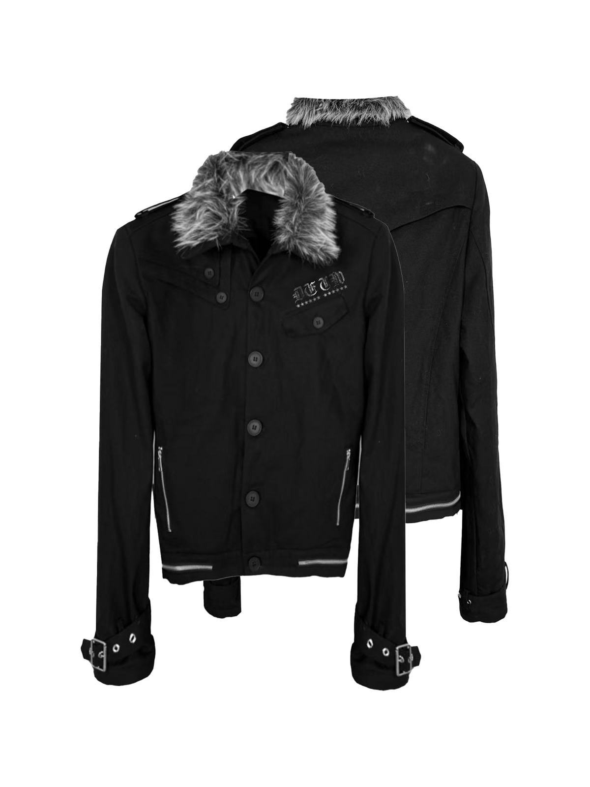 THICK COTTON COAT WITH FUR COLLAR