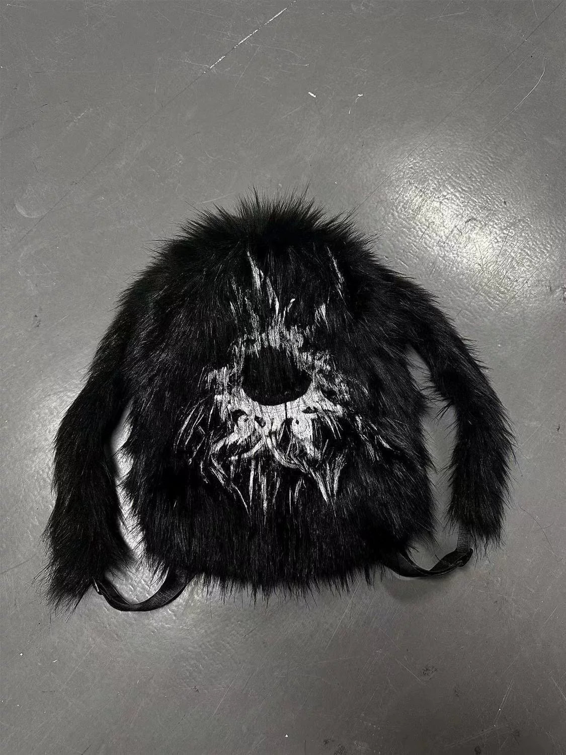 FAUX FUR RACCOON SHOULDER BAG