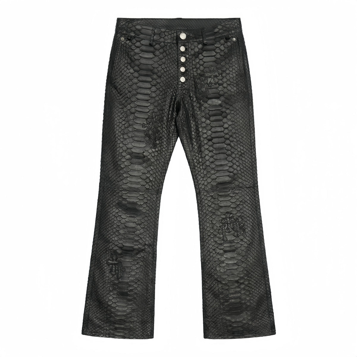 RETRO PYTHON LEATHER PANTS
