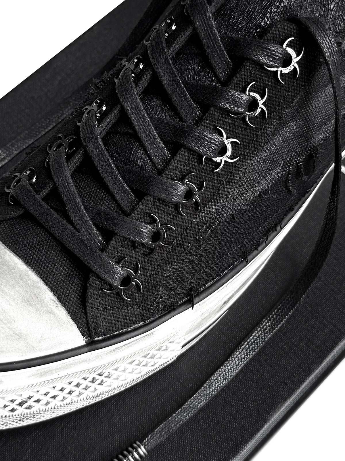 DISTRESSED CANVAS SNEAKERS WITH BOOST