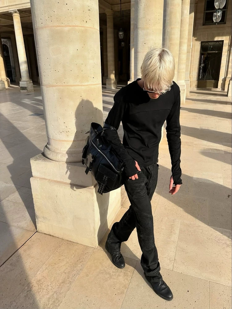 ELASTIC DARK STYLE LONG SLEEVE TEE