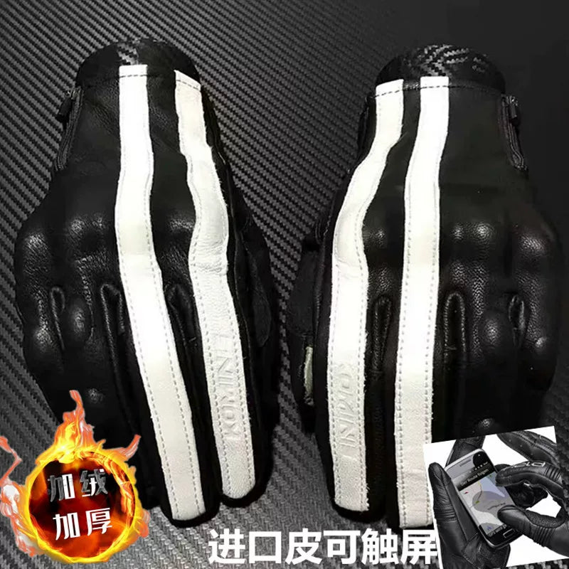 VINTAGE LEATHER BIKER GLOVES