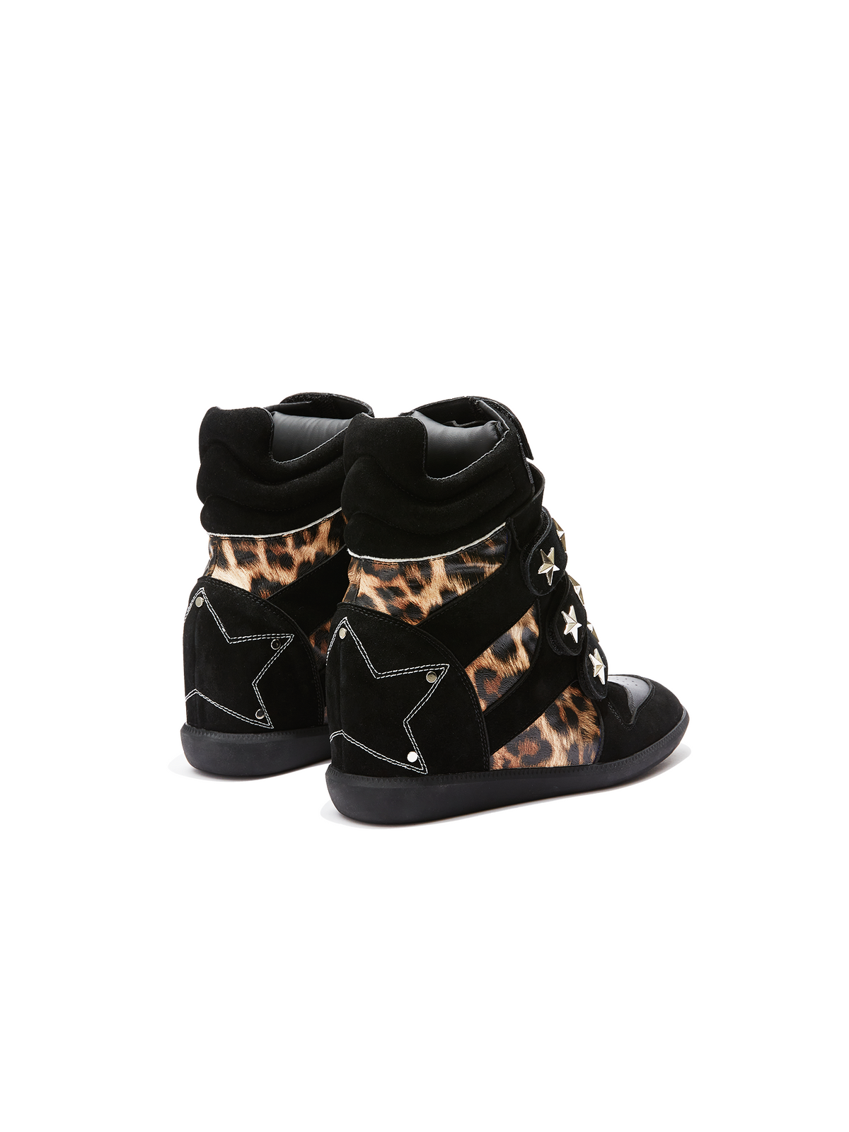 RETRO LEOPARD HIGH-TOP SNEAKERS