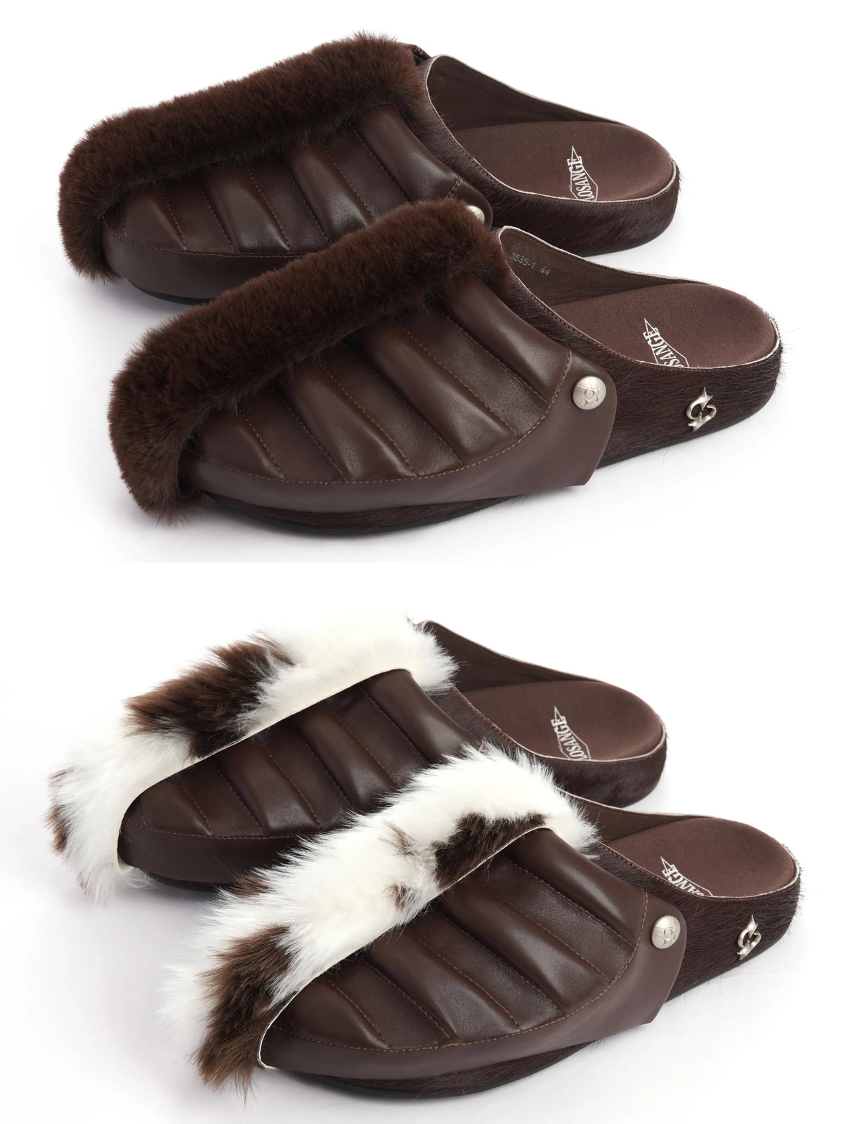 COMMUTER HORSEHAIR HALF SLIPPERS