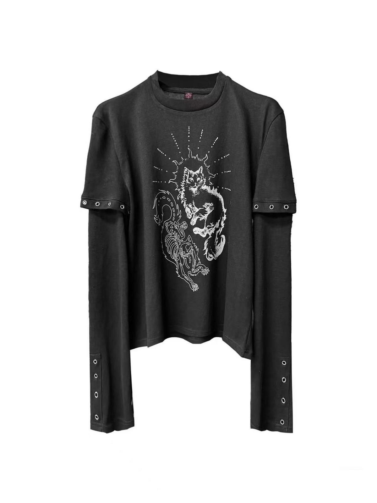 METAL EMBELLISHED STRETCH TEE