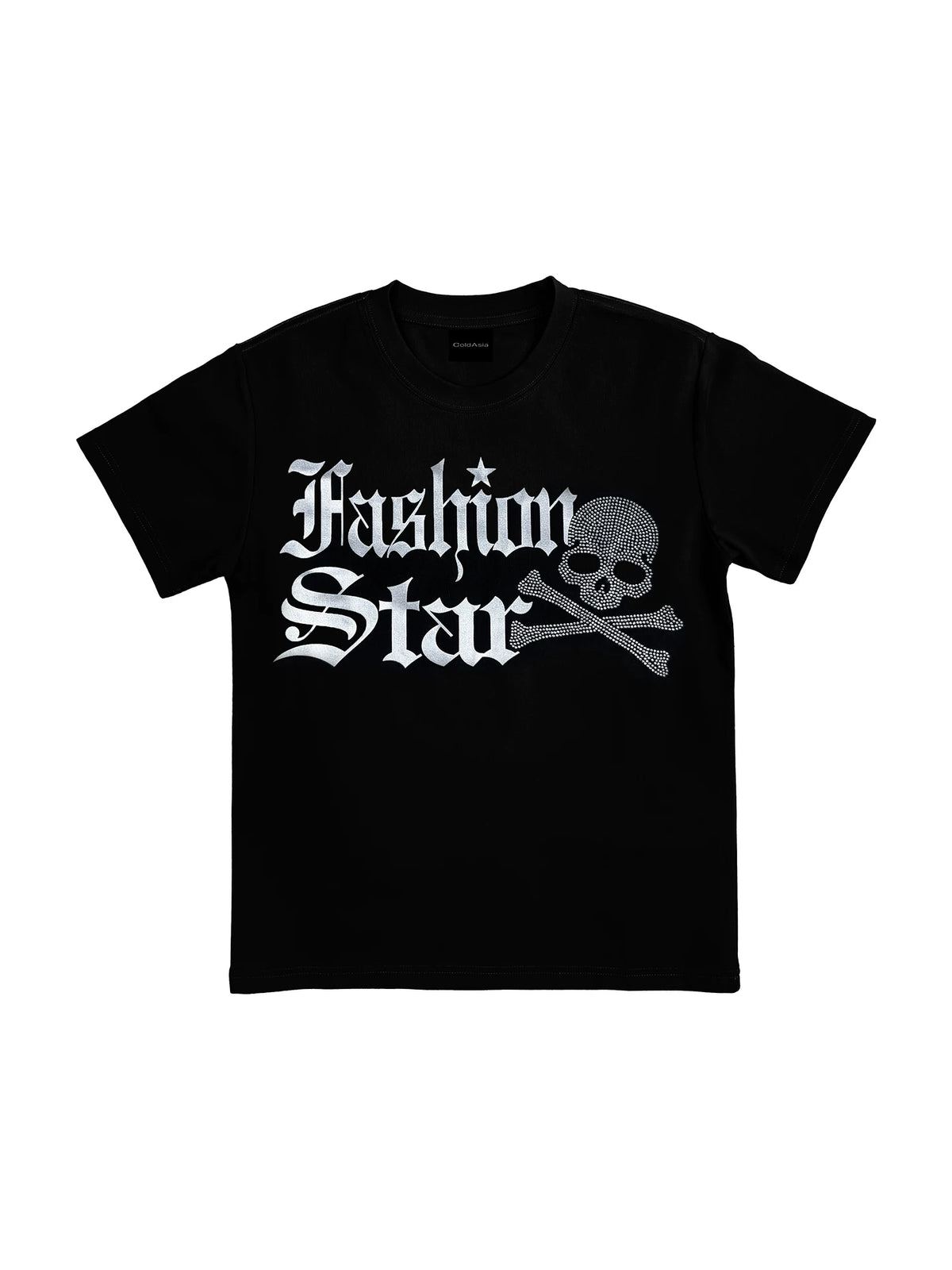 RHINESTONE SHOULDER TEE