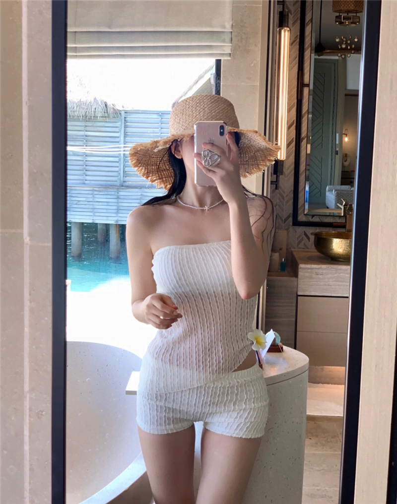 KOREAN BANDEAU SWIMWEAR SET