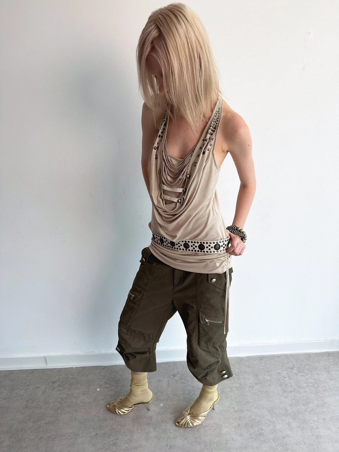 DECONSTRUCTED TASSEL CAMISOLE TOP