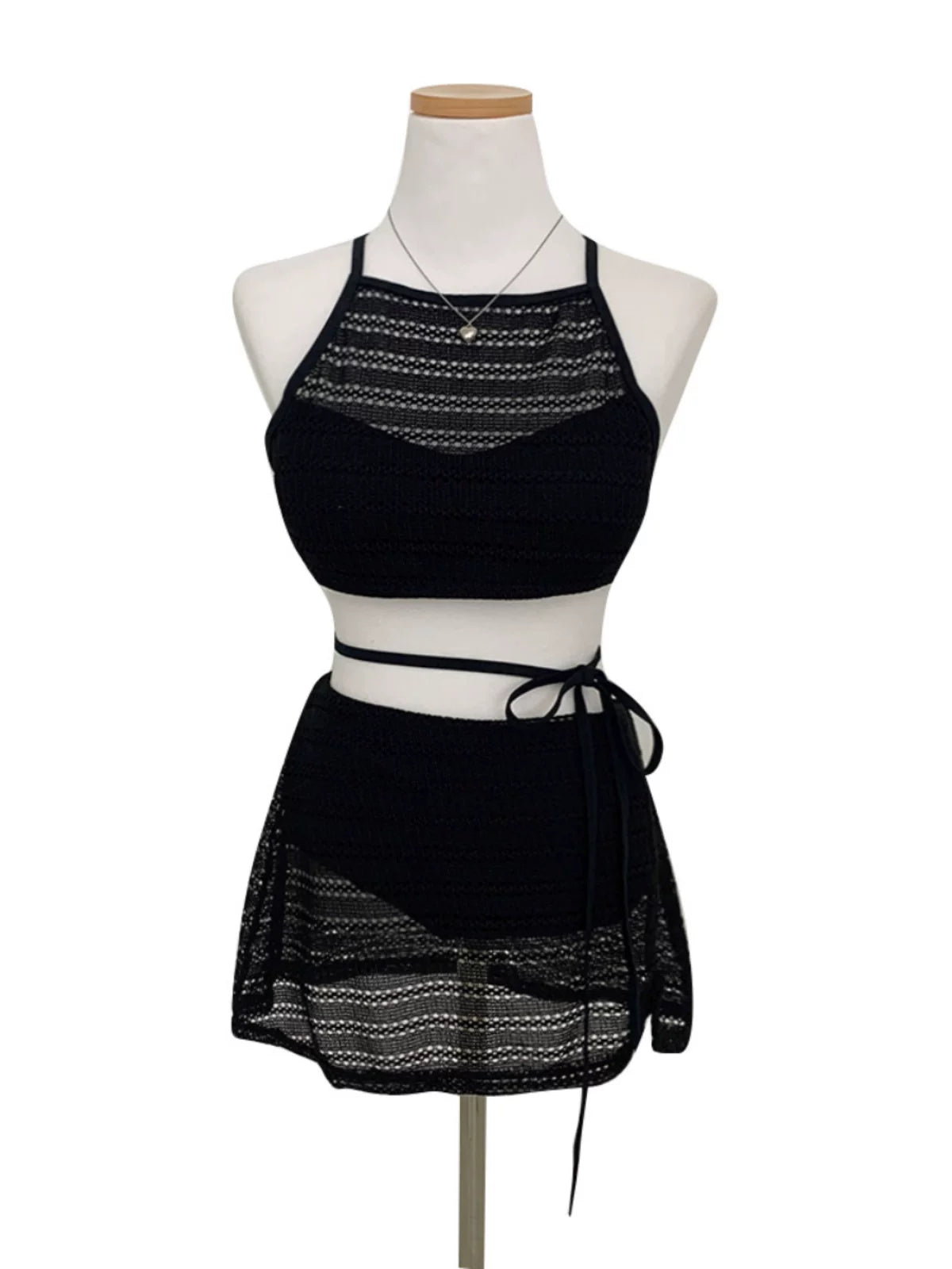 CHIC SOLID COLOR BIKINI SET