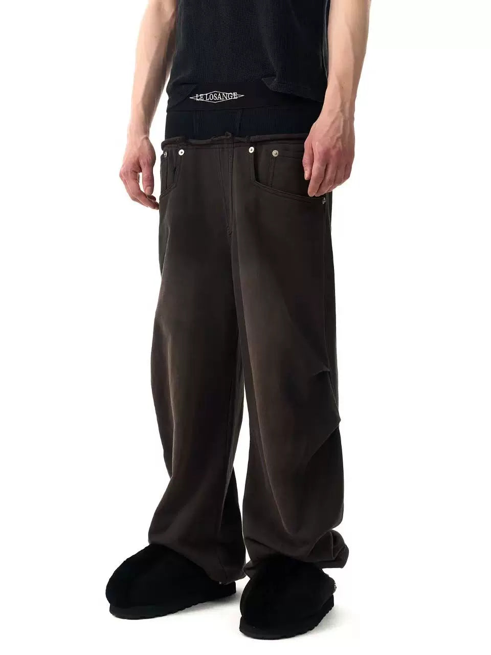 SKULL PRINT DRAWSTRING SWEATPANTS