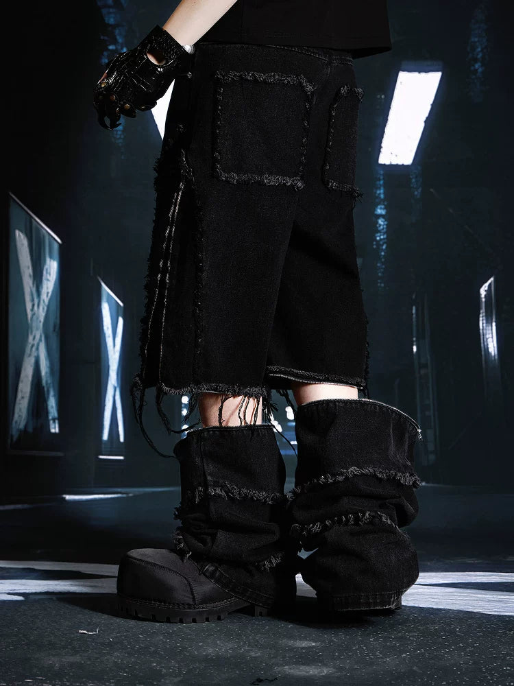 INFECTED WIDE LEG JEANS SET