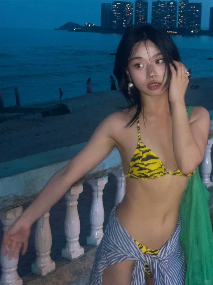 LEOPARD-PRINT BIKINI SET