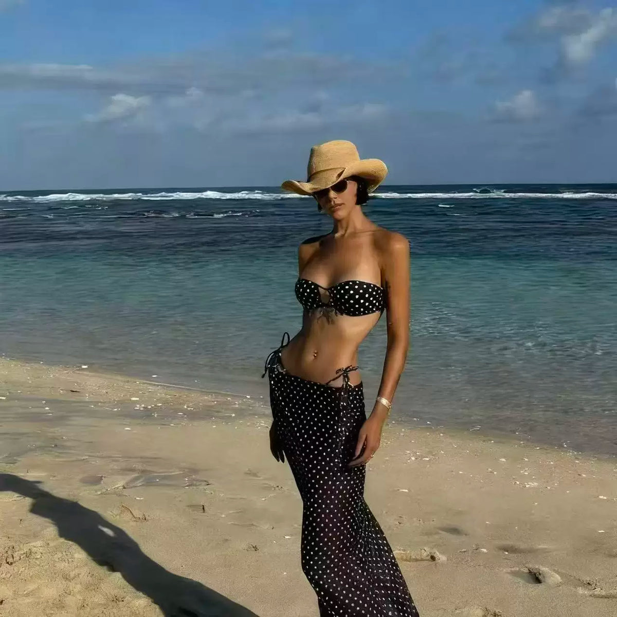 POLKA DOT BIKINI DRESS SET