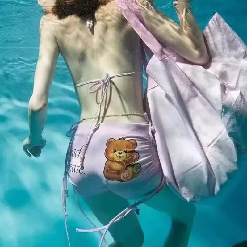 PINK TEDDY BEAR BIKINI SET