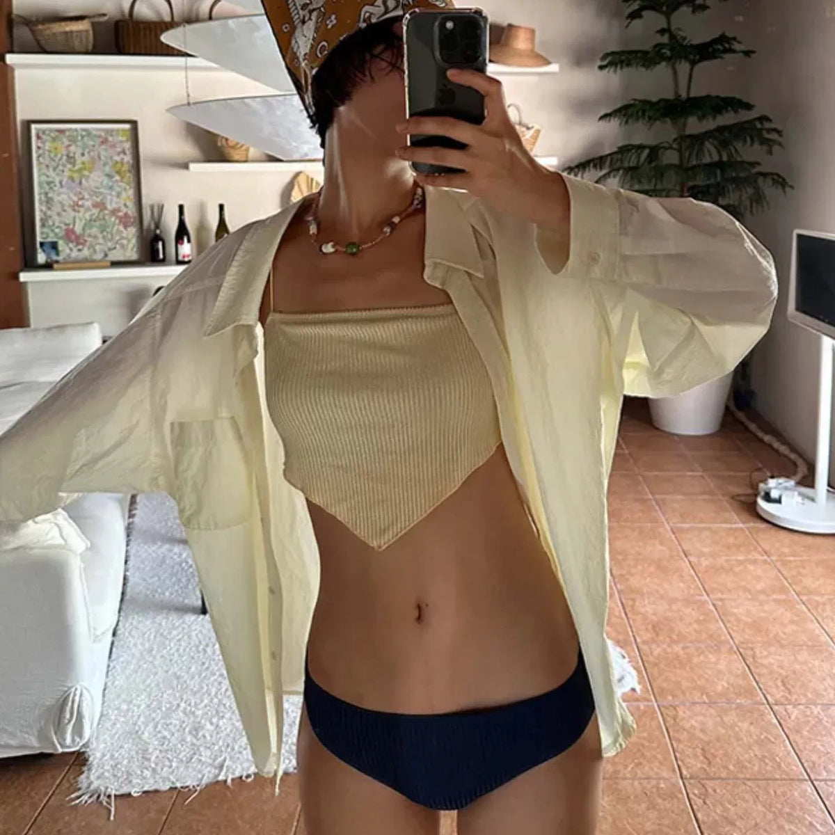 COLOR-BLOCKED MINIMALIST BIKINI SET