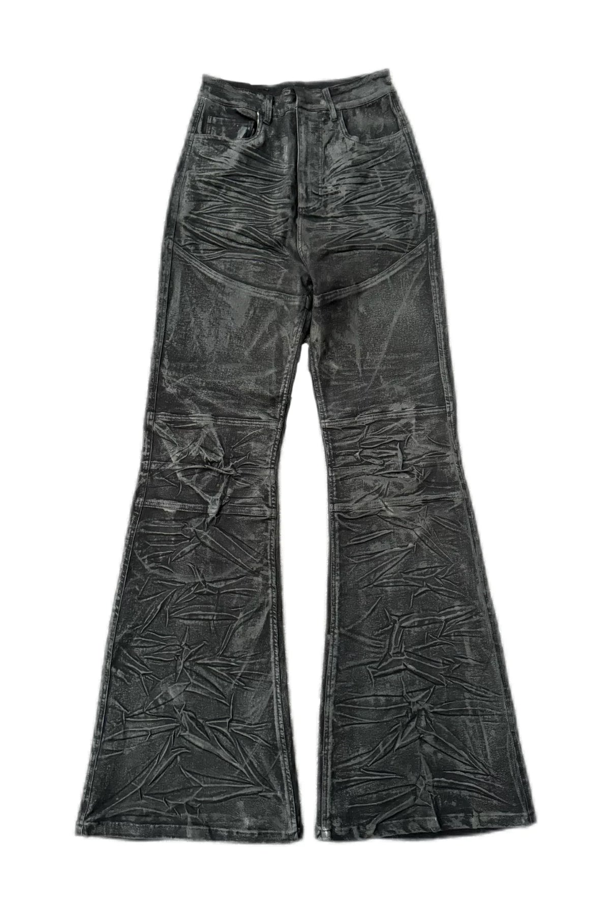 GLITTER COATED MICRO FLARE PANTS