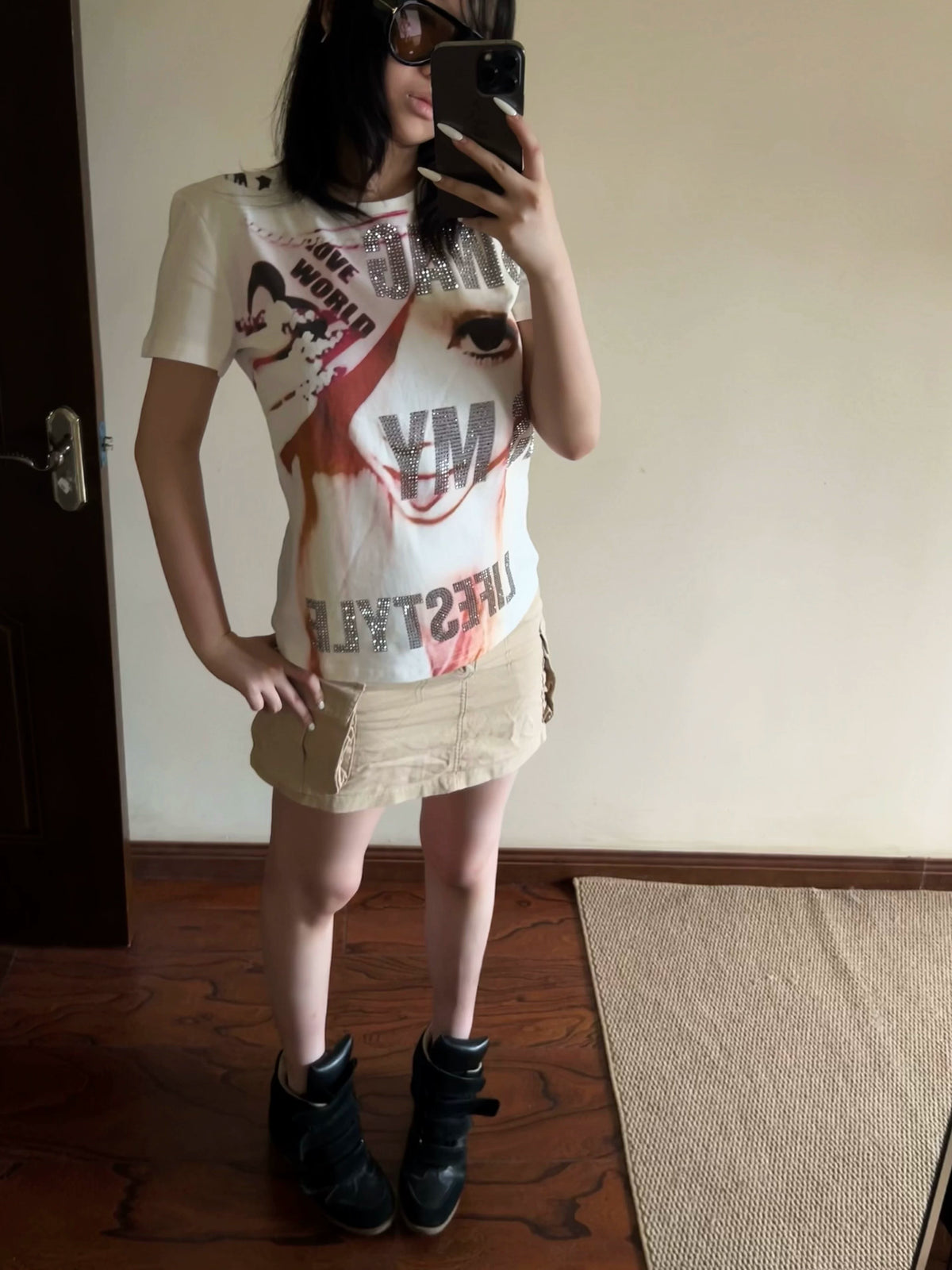 RHINESTONE RETRO T-SHIRT