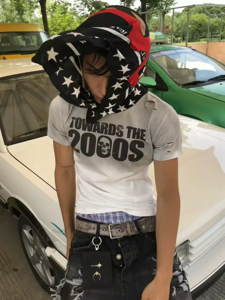 WASHED DESTRUCTION SLOGAN TEE