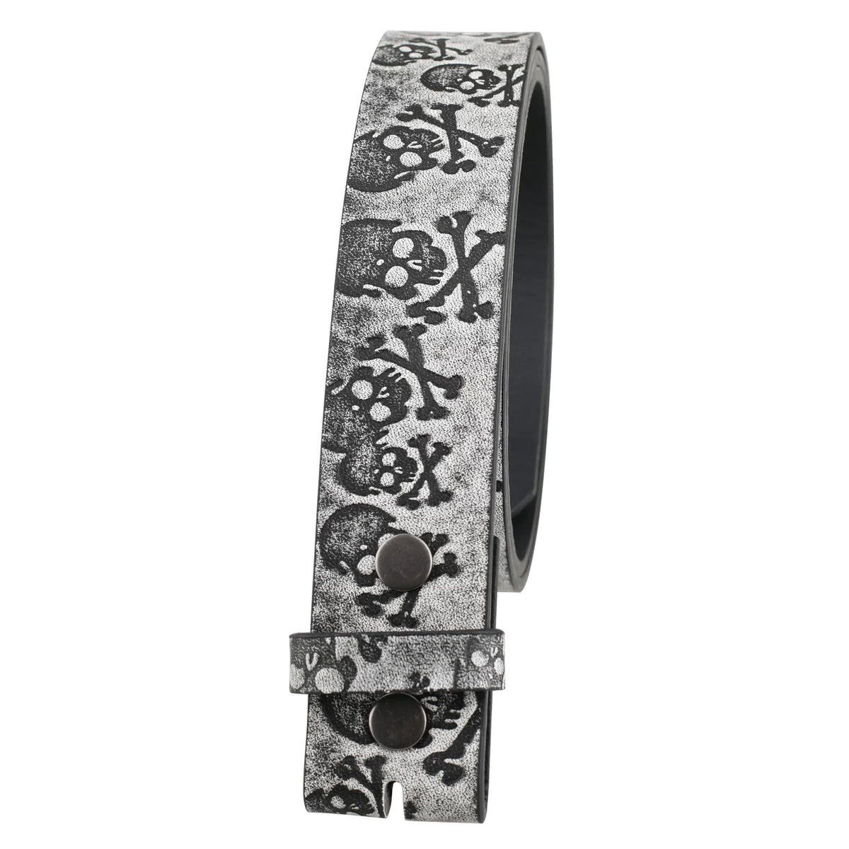 SKULL BUCKLE PU BELT