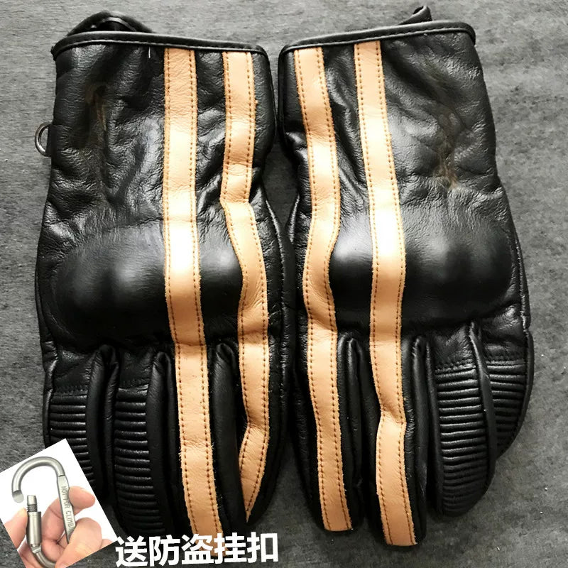 VINTAGE LEATHER BIKER GLOVES