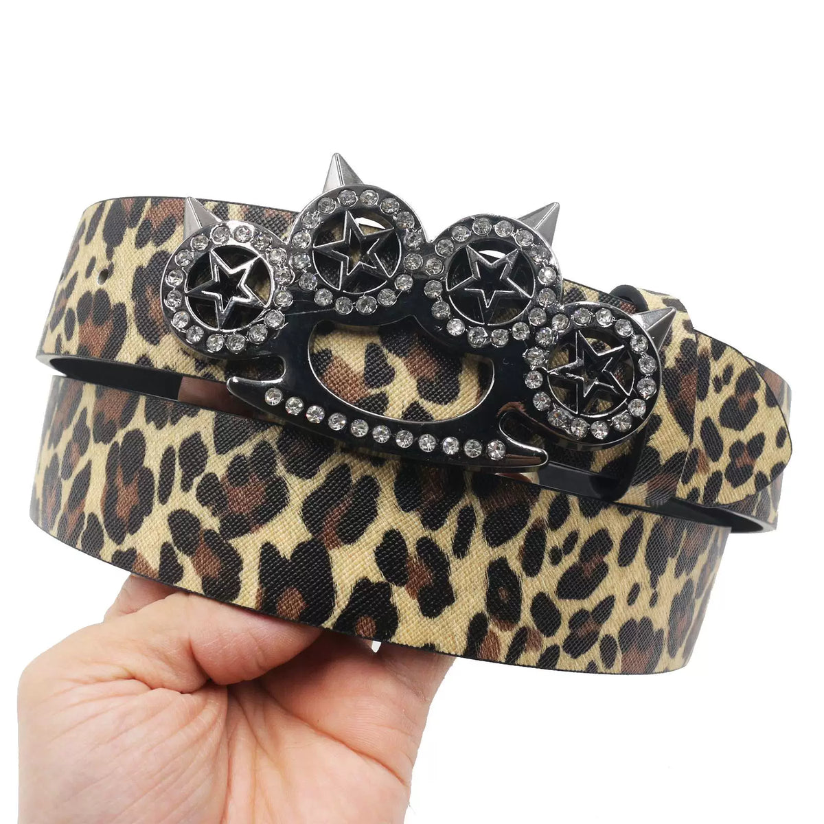 PUNK LEOPARD PRINT BELT
