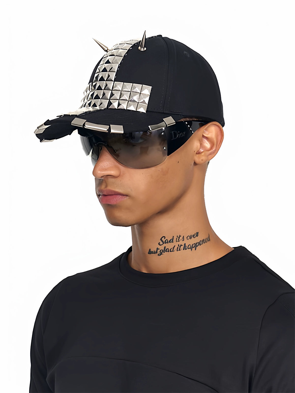 STUDDED IRON CROSS CAP