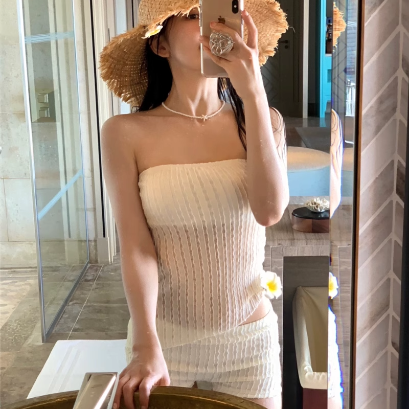 KOREAN BANDEAU SWIMWEAR SET