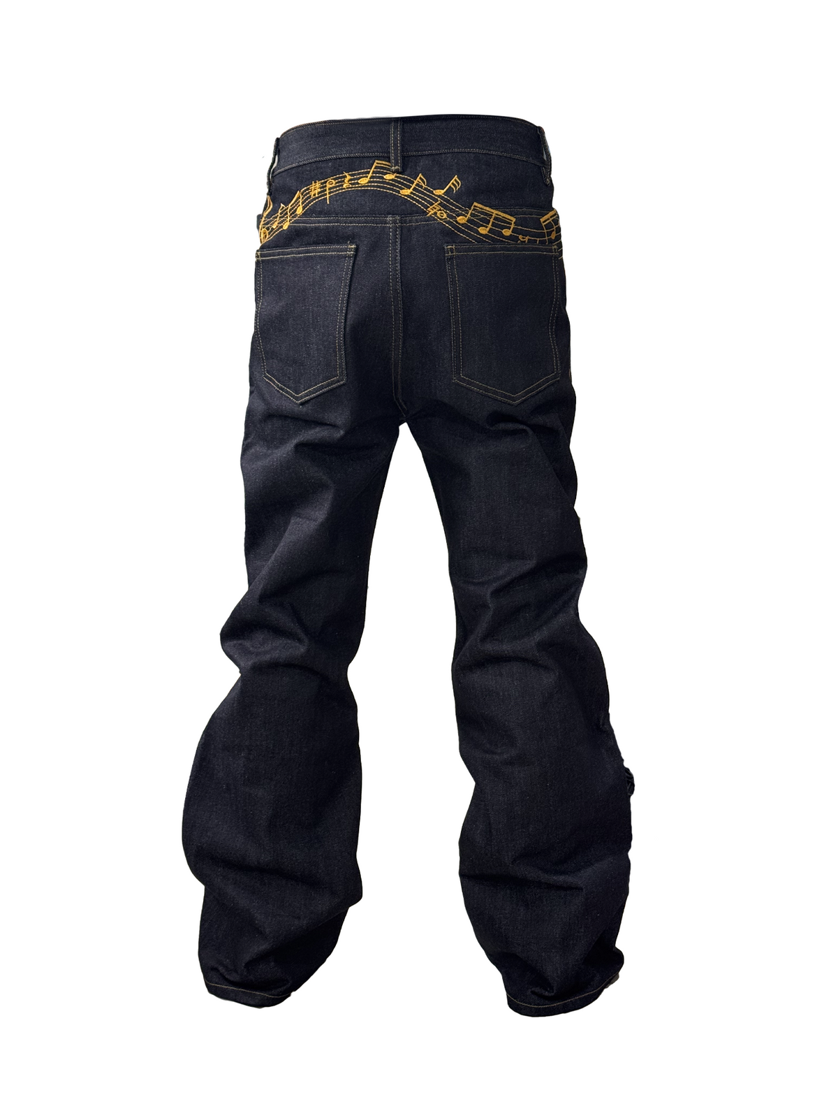 EMBROIDERED DENIM FLARE JEANS