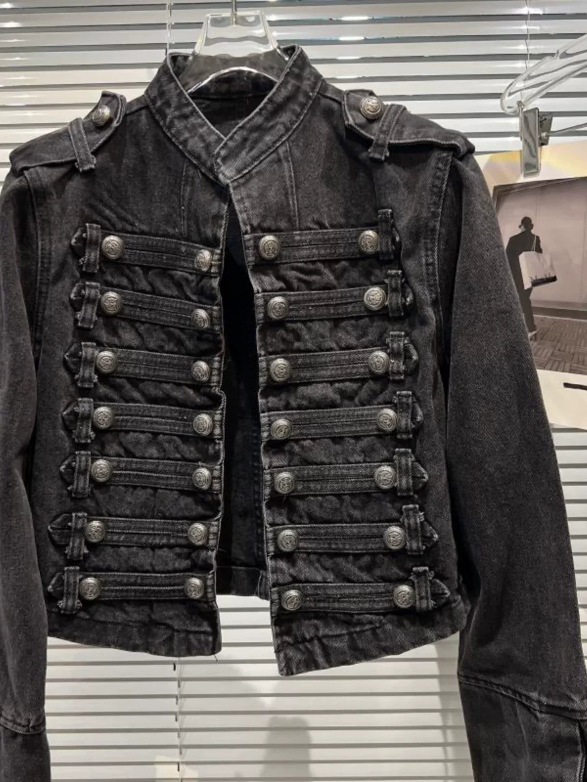 PUNK BIKER DENIM JACKET