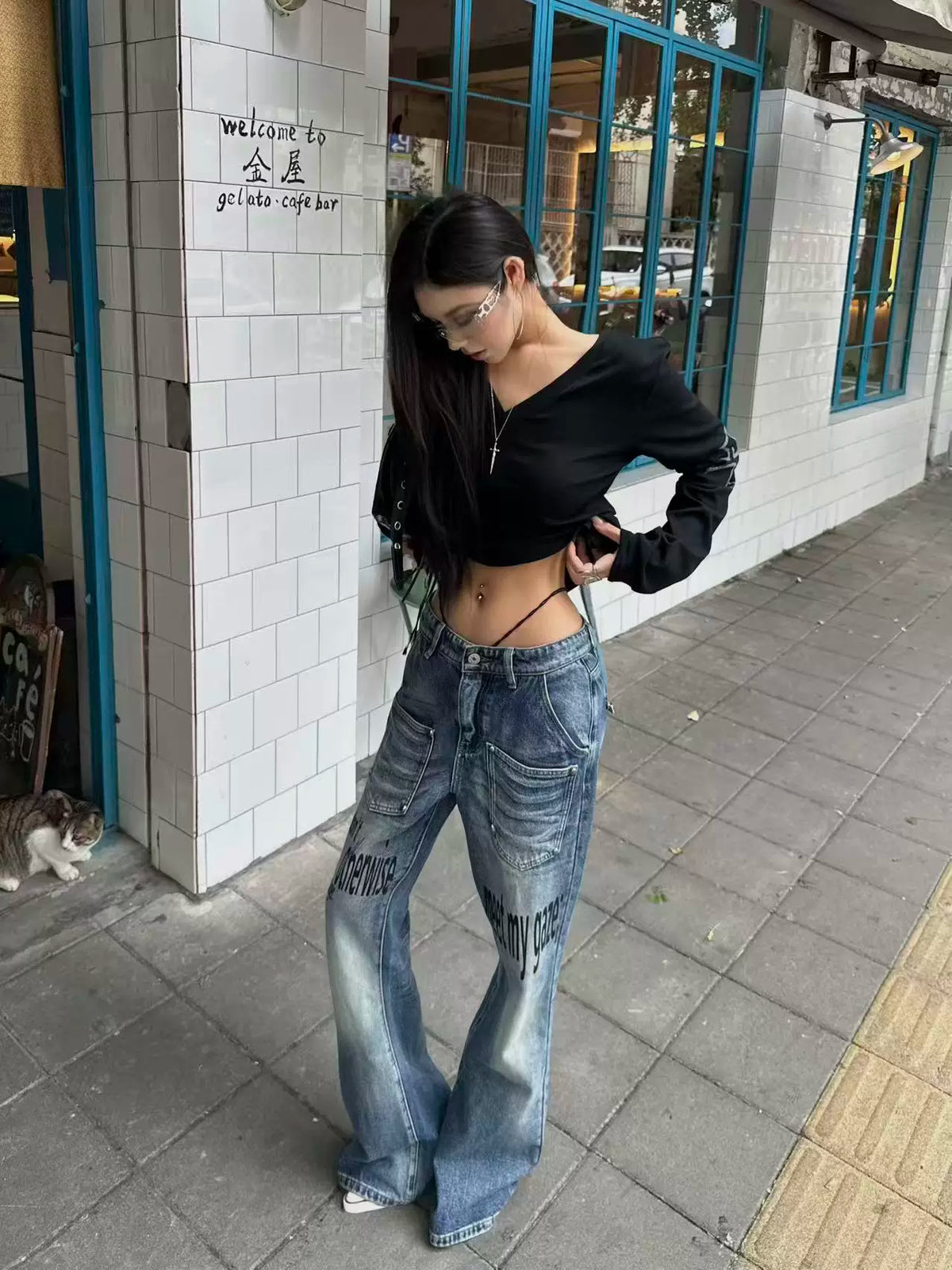 RETRO WHISKER MICRO RIVET JEANS