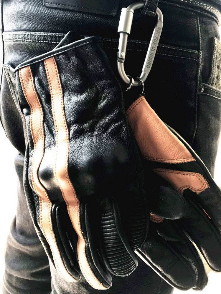 VINTAGE LEATHER BIKER GLOVES