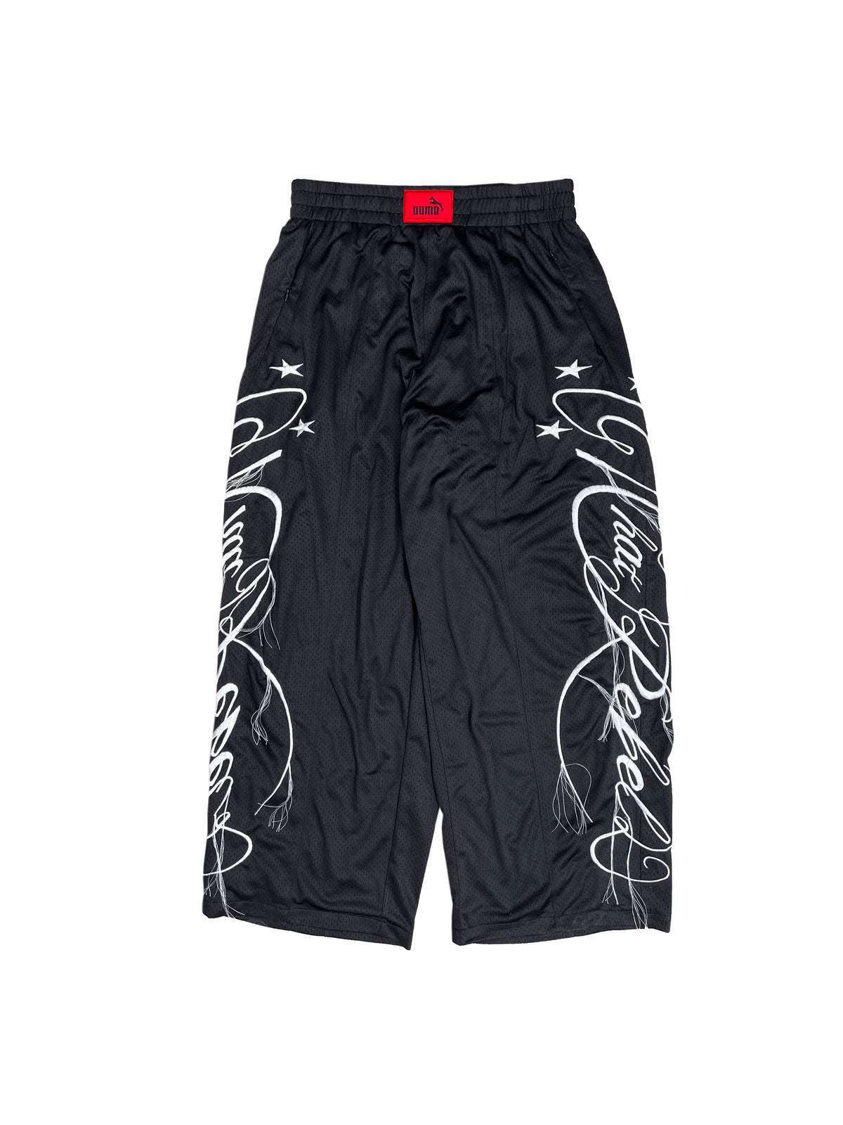 FRINGE-EMBROIDERED BOXING PANTS