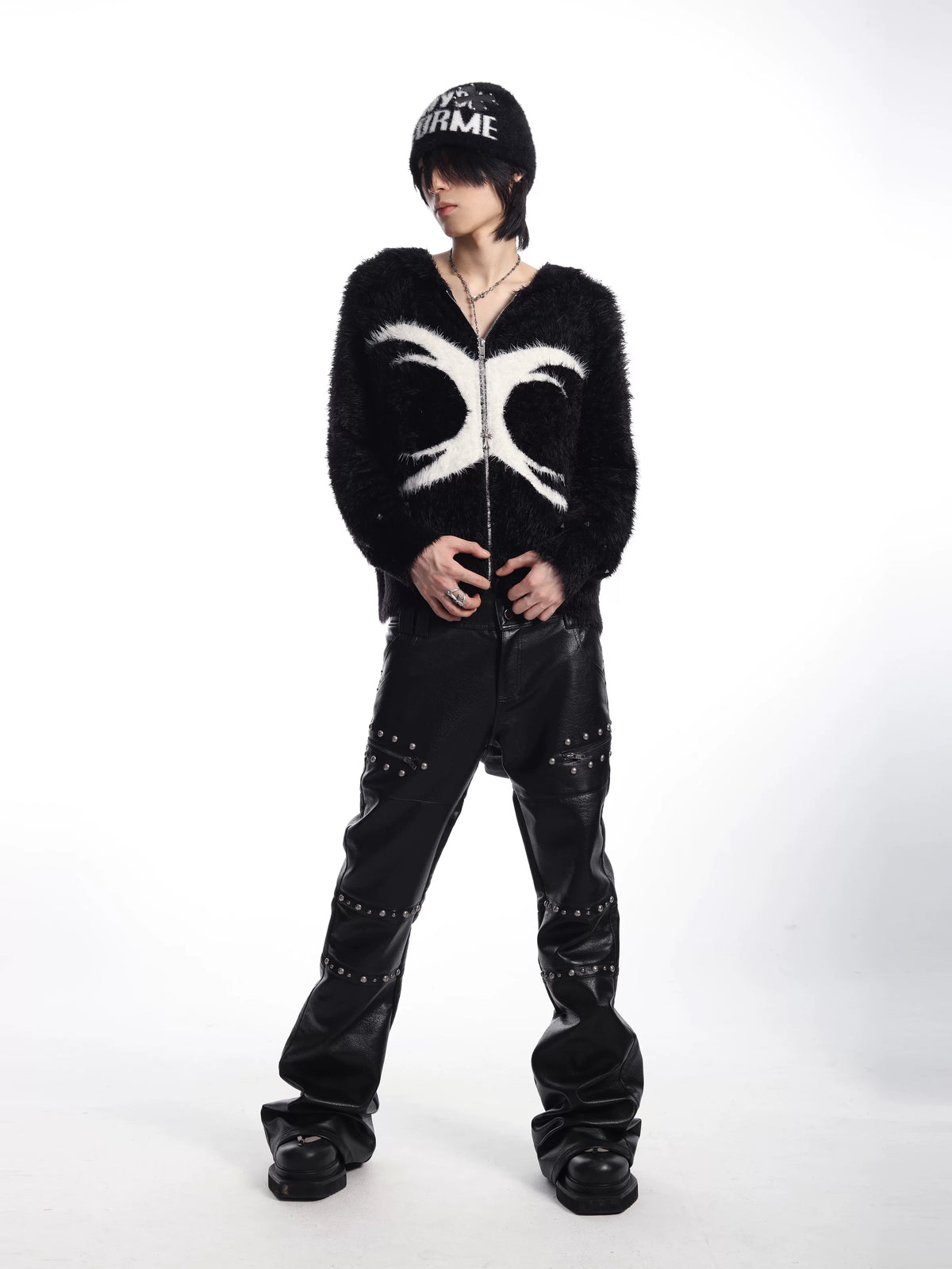 SLIM RIVET HEAVY PANTS