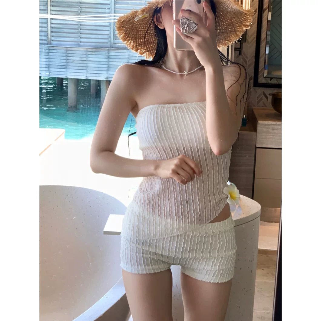 KOREAN BANDEAU SWIMWEAR SET