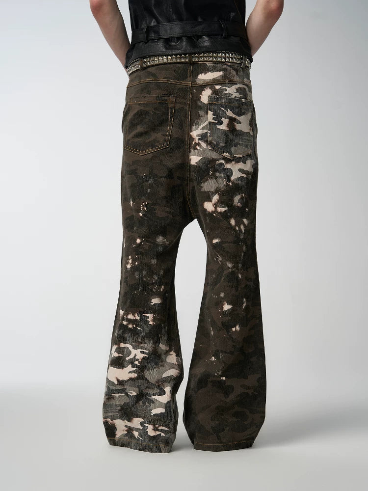 DISSOLVING CAMOUFLAGE DROP CROTCH PANTS