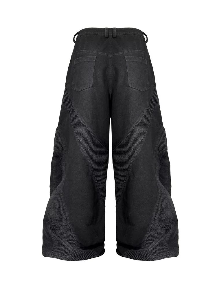 ALIEN SKELETAL WIDE LEG JEANS