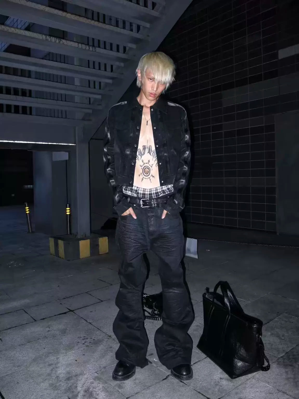 VASCULAR BLACK LEATHER JACKET