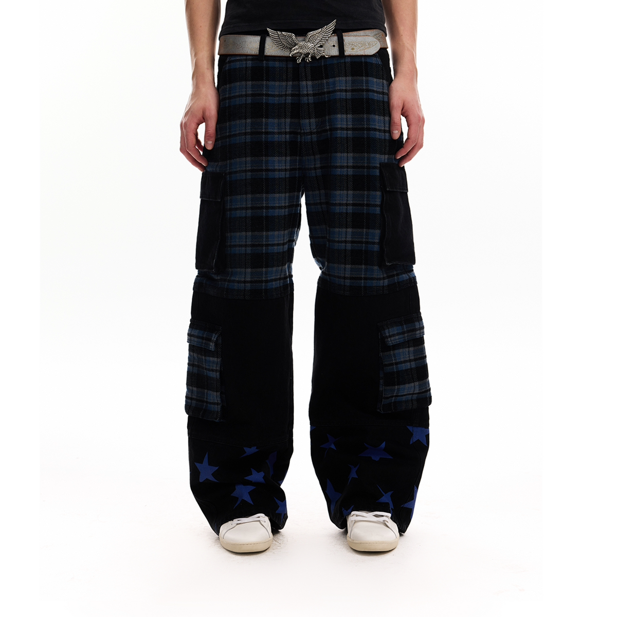 PATCHWORK DISTRESSED STREET JEANS