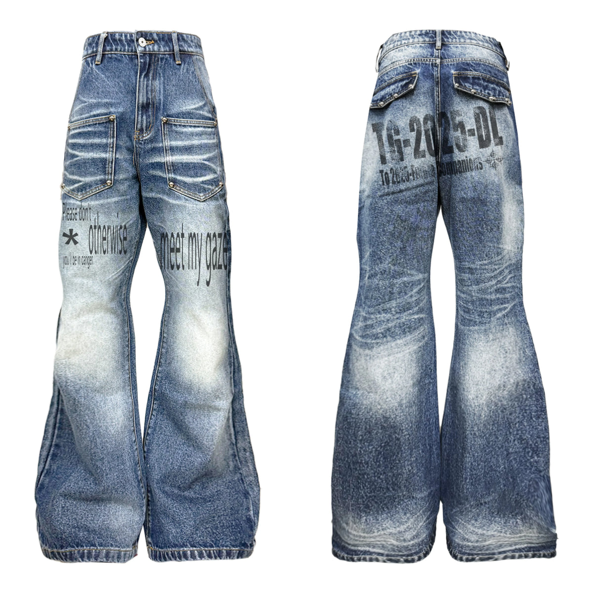 RETRO WHISKER MICRO RIVET JEANS