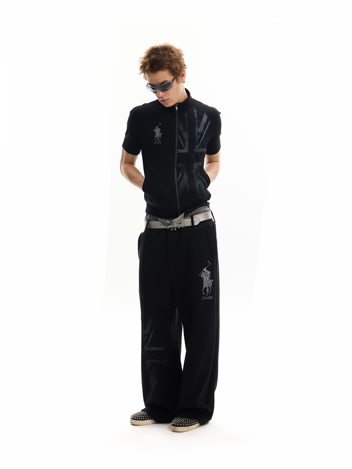BEIGE FLAG REAPER SWEATPANTS