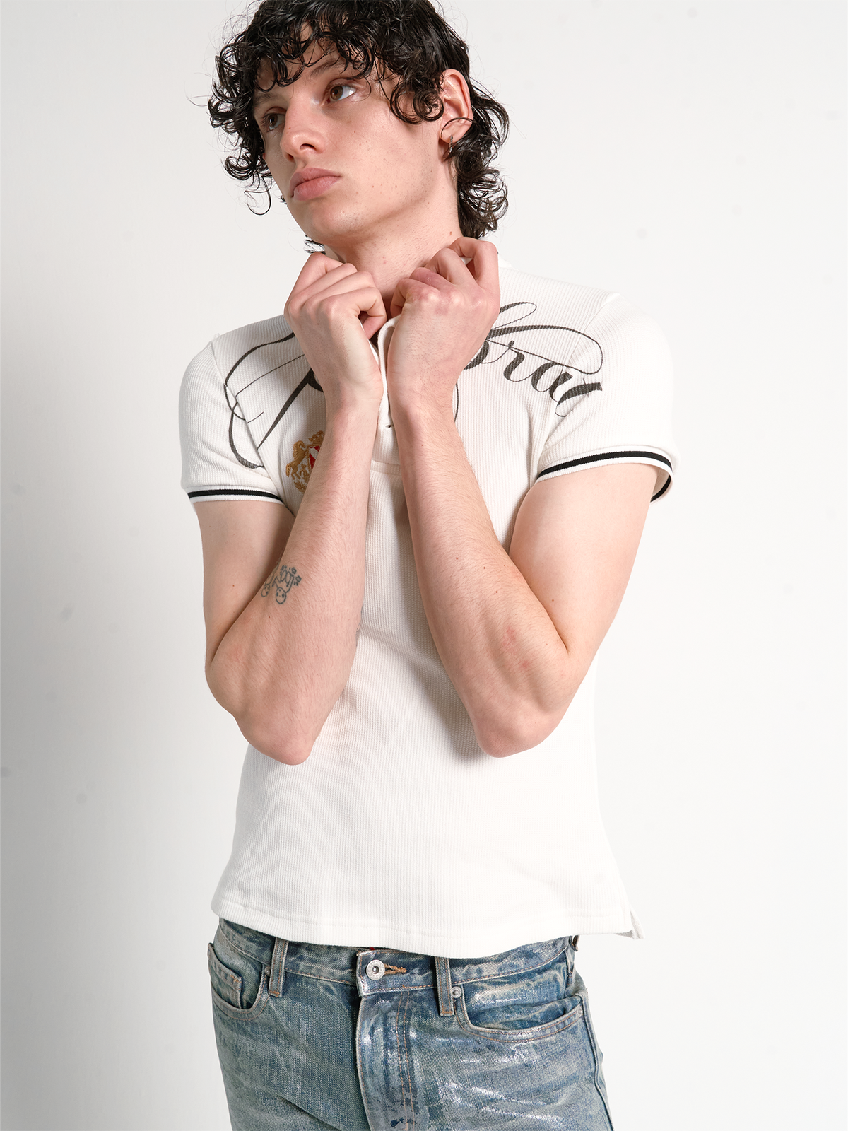 EMBROIDERED WAR HORSE POLO SHIRT