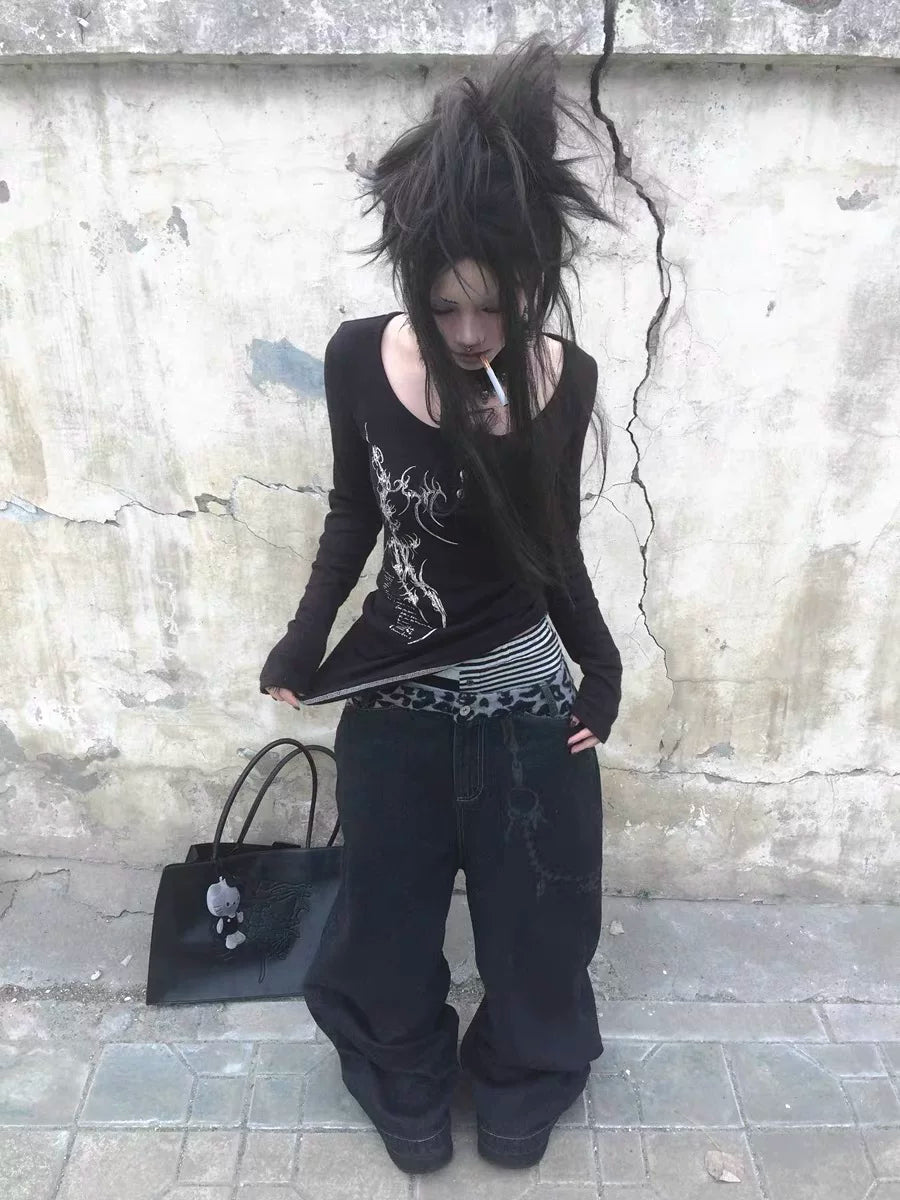 LEOPARD PRINT WIDE LEG PANTS