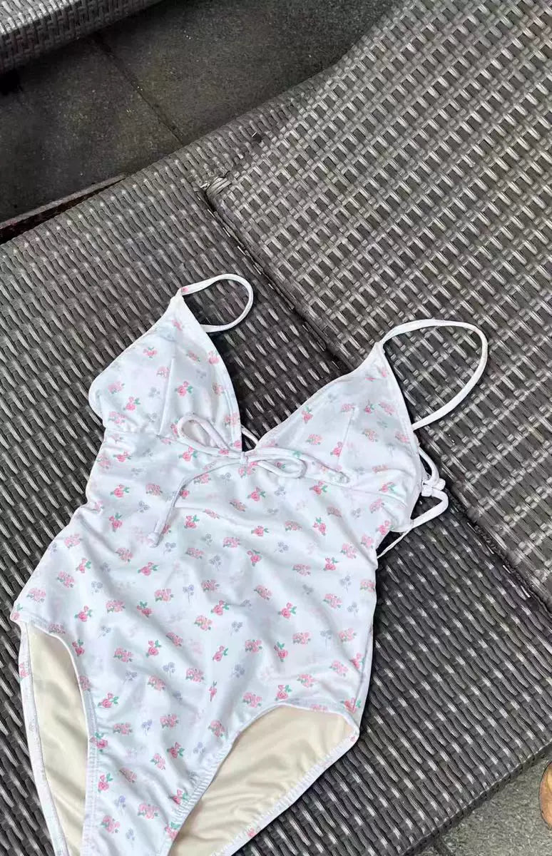 FLORAL DEEP V SWIMSUIT