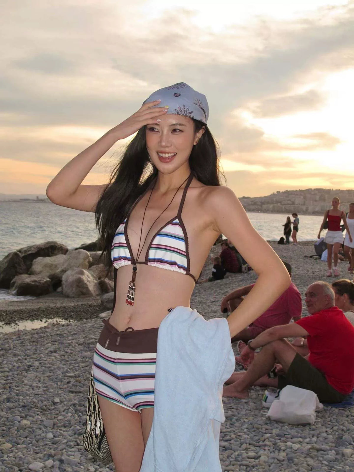 SEDUCTIVE STRIPED BIKINI BOTTOM
